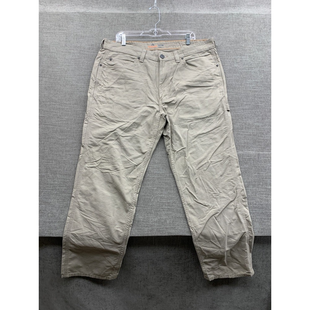 Ridgecut Toughwear Workwear Pants Mens 38x30 Beige Cotton Nylon Hammer Loop
